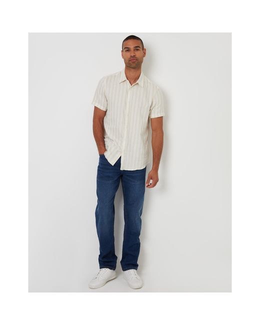 Threadbare Gray Coppice Short-Sleeve Patterned Shirt for men