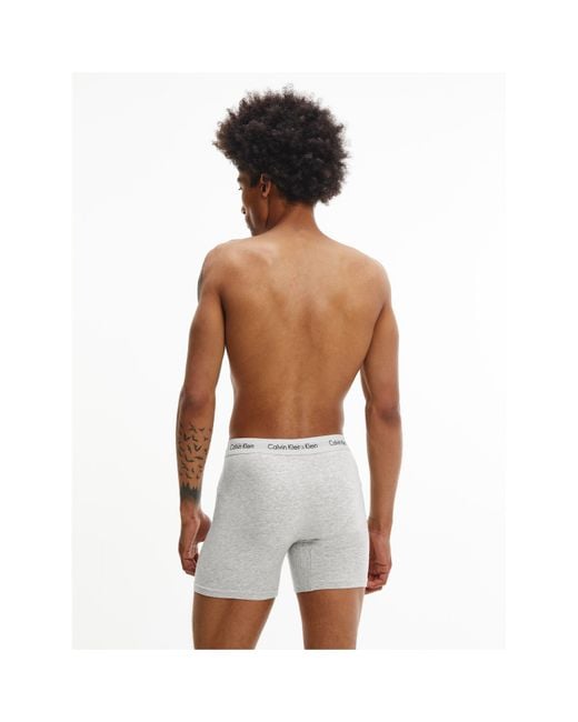 Calvin Klein Gray Calvinklein 3 Pack Boxer Briefs for men