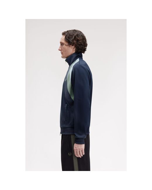 Fred Perry Blue Panel Tracksuit Top for men