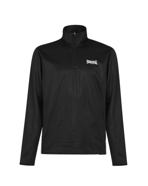 Lonsdale Black 2S Quarter Zip Track Top for men