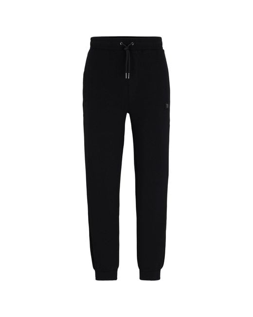 HUGO Black Dimacs Fleece Closed Cuff Joggers for men