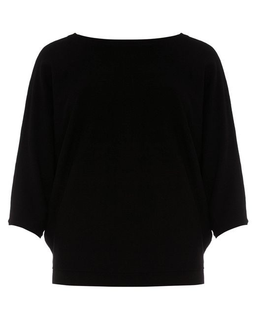 Phase Eight Black Cristine Lace Up Knit