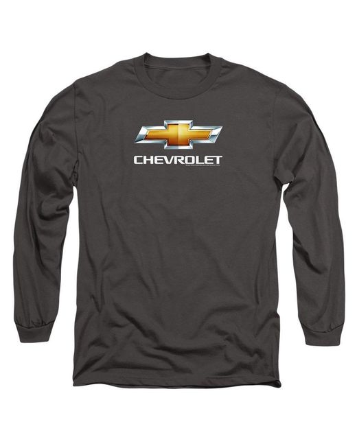 Other Gray Chevrolets Chevy Bowtie Stacked Long Sleeve T-Shir for men