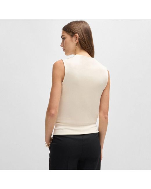 Boss White Esensa Sleeveless Top