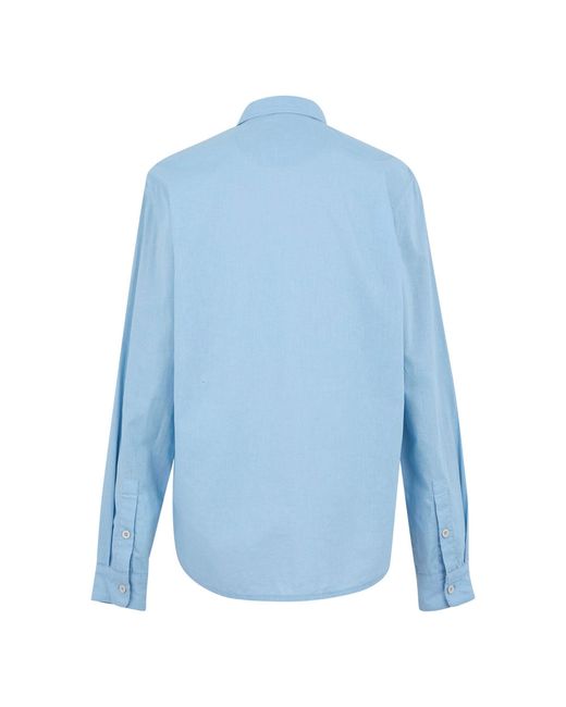 Regatta Blue Loran Long-Sleeve Plain Shirt for men