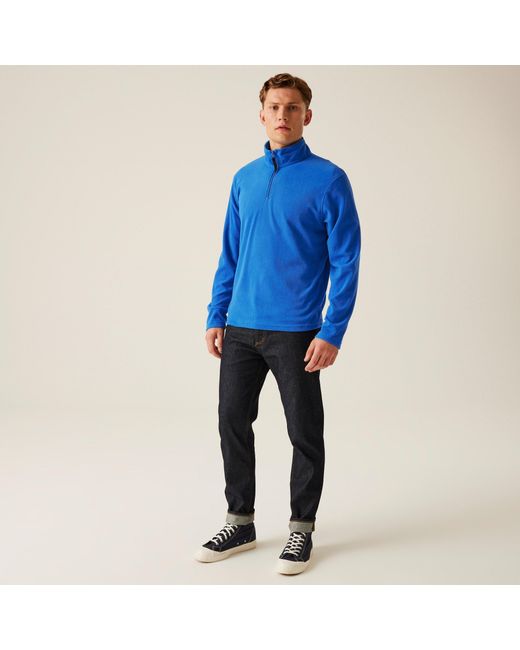 Regatta Blue Micro Lightweight Half Zip Fleece for men