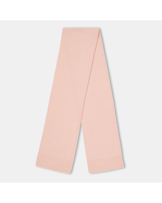 COACH Pink Embossed Knit Muffler