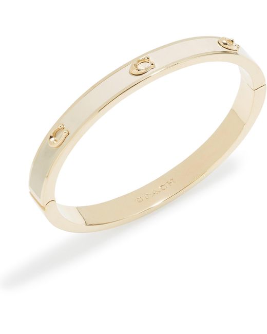 COACH Metallic Logo Bracelet Bangle