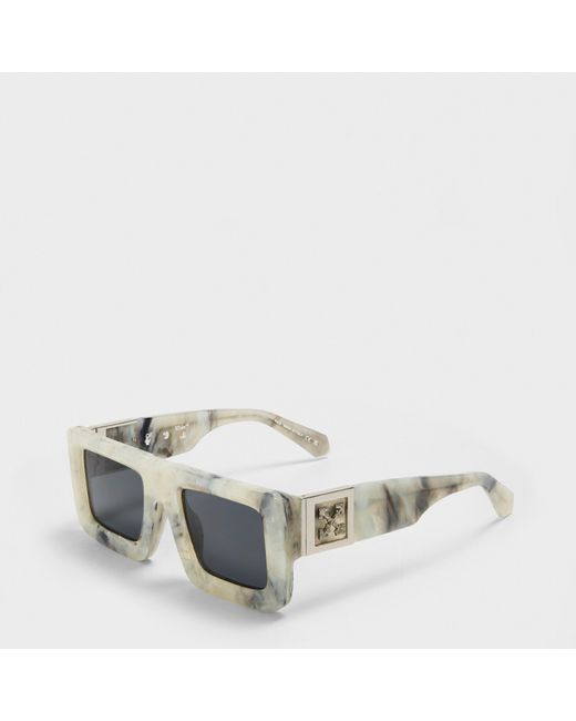 Off-White c/o Virgil Abloh Metallic Uv Protection Square Sunglasses