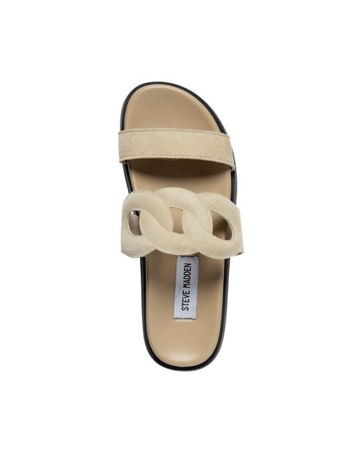 Steve Madden Natural Myrtle Flat Sandals