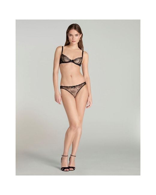 Agent Provocateur Black Isedora Plunge Underwired Bra