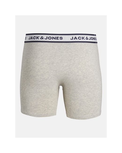 Jack & Jones Blue Jack 3-Pack Solid Boxer Briefs Plus Size for men