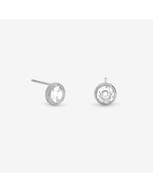 Jon Richard Metallic Sterling Plated Waterproof Bezel Studs