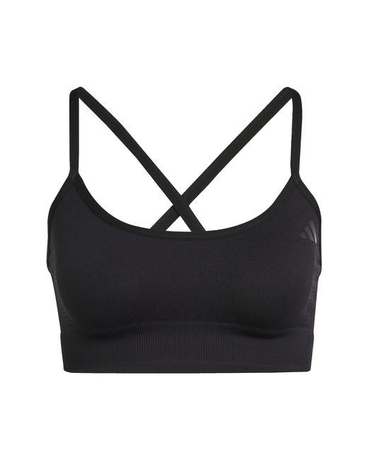 Adidas Black Sleeveless Low Impact Sports Bra