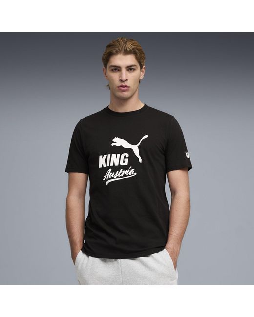 PUMA Black Austria Short Sleeve T-Shirt for men