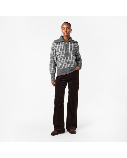 Varley Gray Furley Half-Zip Jumper