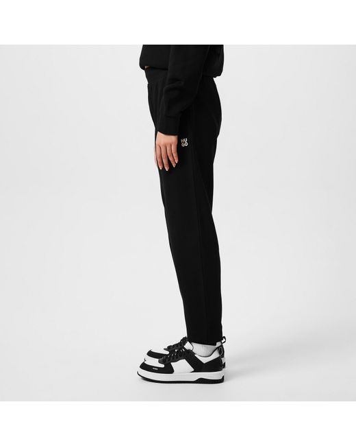 HUGO Black Stack Logo Jogging Bottoms