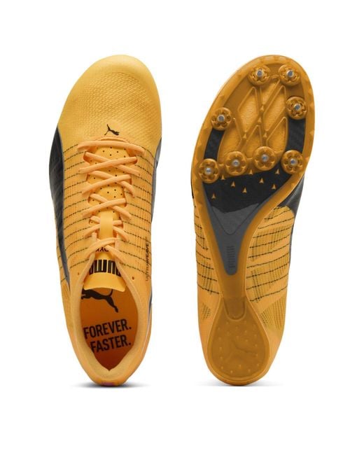 PUMA Yellow Evospeed Future 6 Track Running Spikes for men