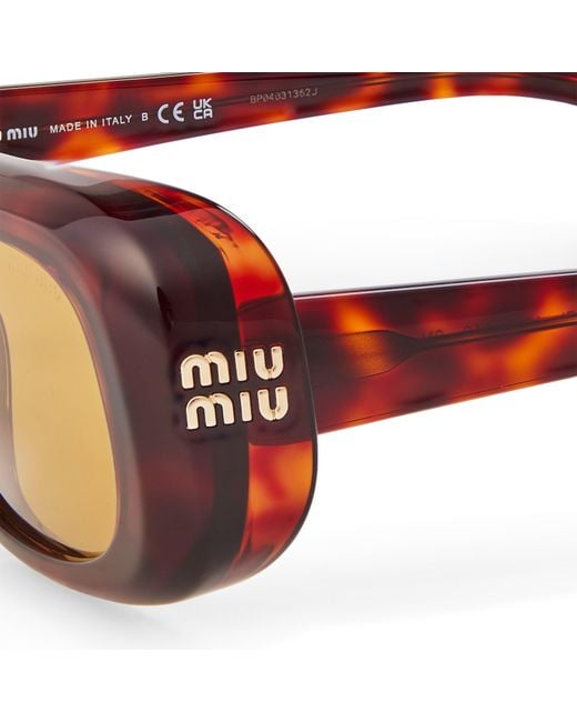 Miu Miu Brown Miu Sun 0Mu B13S Ld63