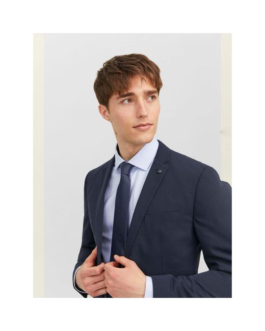 Jack & Jones Blue Solid Tie for men