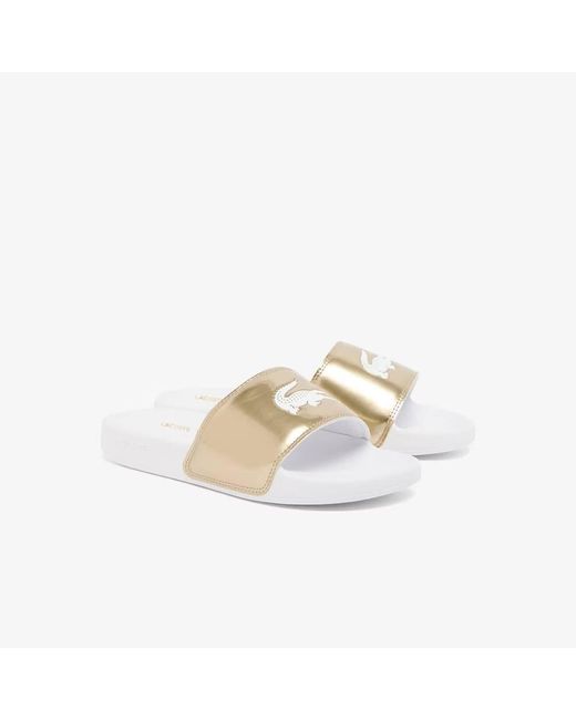 Lacoste Metallic Serve Sliders