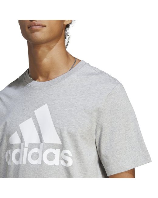 Adidas Gray Graphic Logo T-Shirt for men