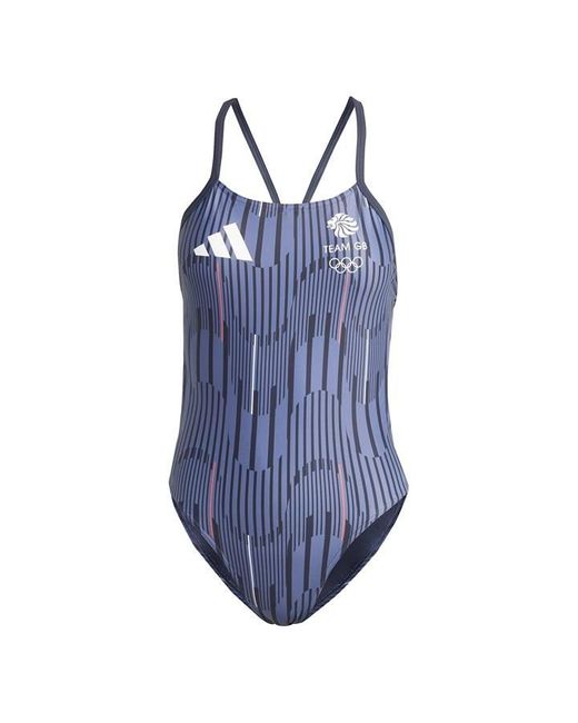 Adidas Blue Team Gb Swimsuit