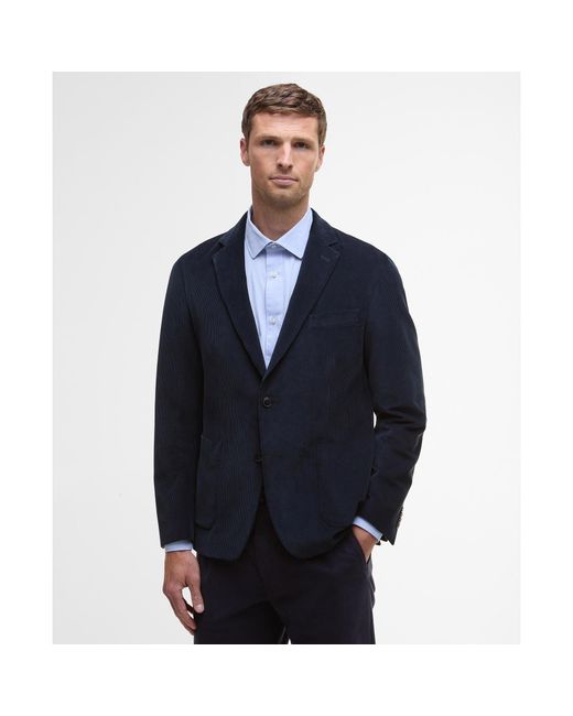 Barbour Blue Wallington Corduroy Long Sleeve Blazer for men