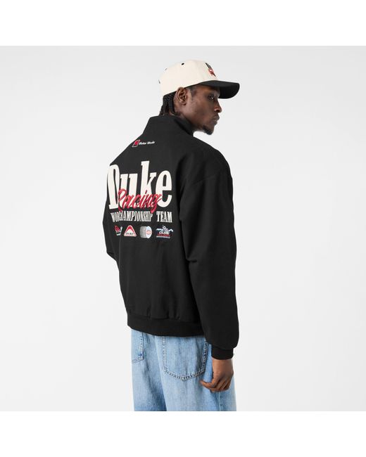 Duke & Dexter Black Bomber Jacket for men
