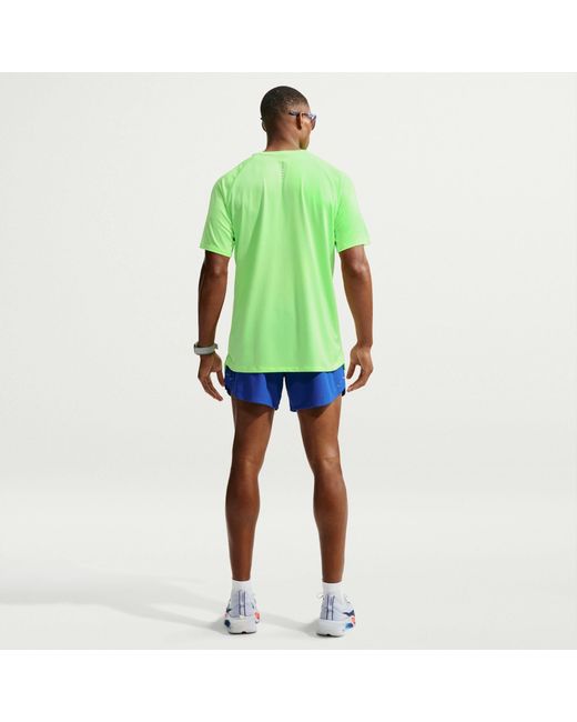 Nike Green Stride Short Sleeve Running T-Shirt for men