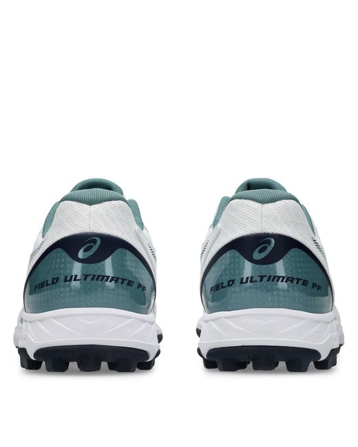 Asics White Field Astro Hockey Shoes for men