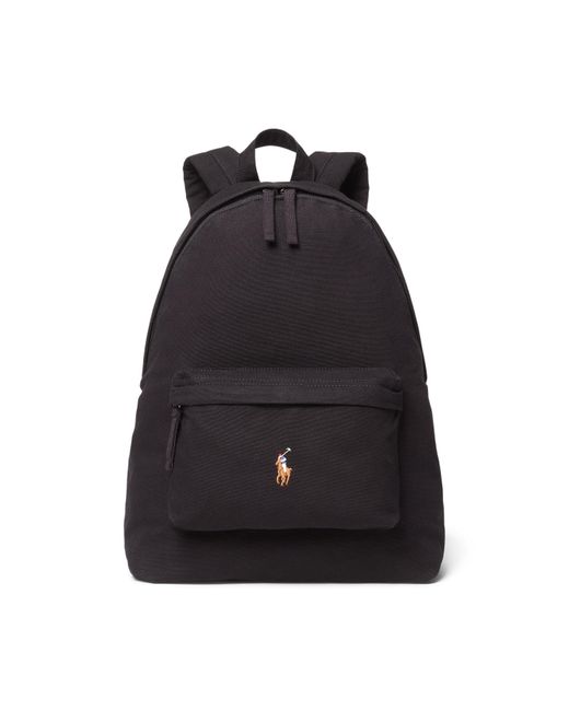 Polo Ralph Lauren Black Canvas Colour Backpack