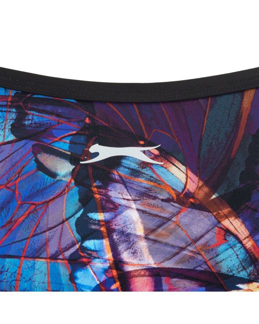 Slazenger 1881 Blue Slaz All Over Tieback One Piece Swimsuit