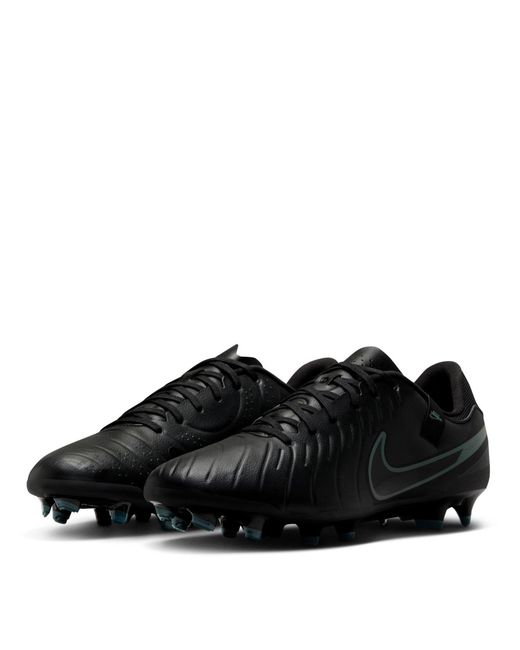 Nike Black Tiempo Legend 10 Academy Firm Ground Boots for men