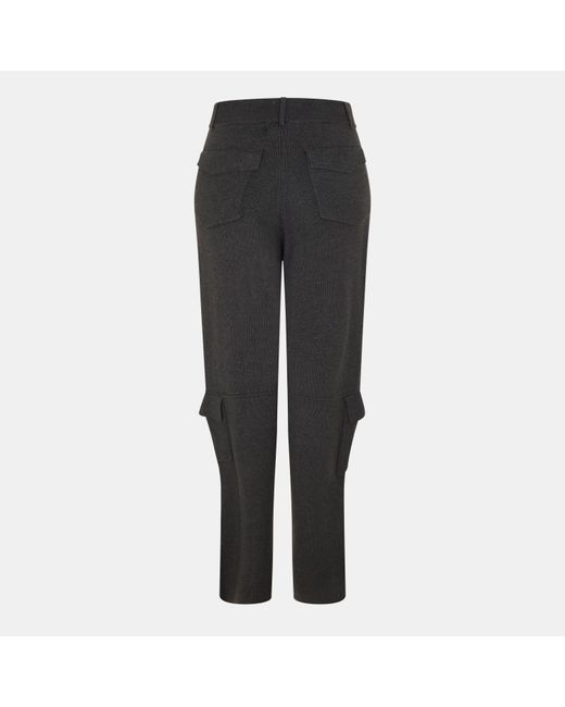 AYA MUSE Gray Knitted Cargo Trousers