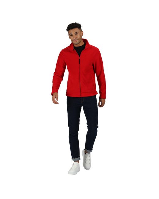 Regatta Red Micro Full-Zip Fleece for men