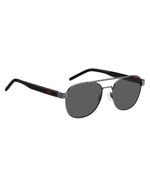 HUGO Black Round Sunglasses for men