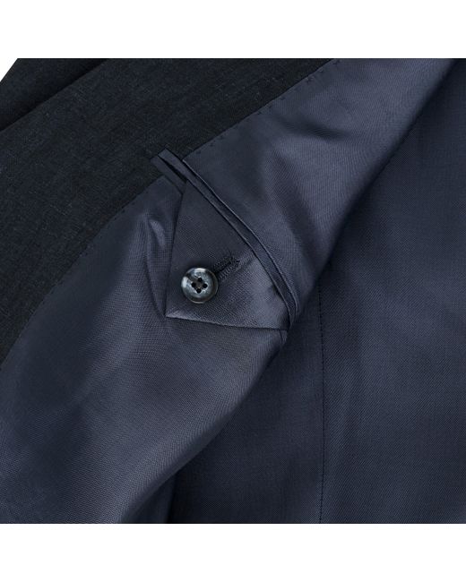 Without Prejudice Blue Frith Slim Fit Linen Jacket for men