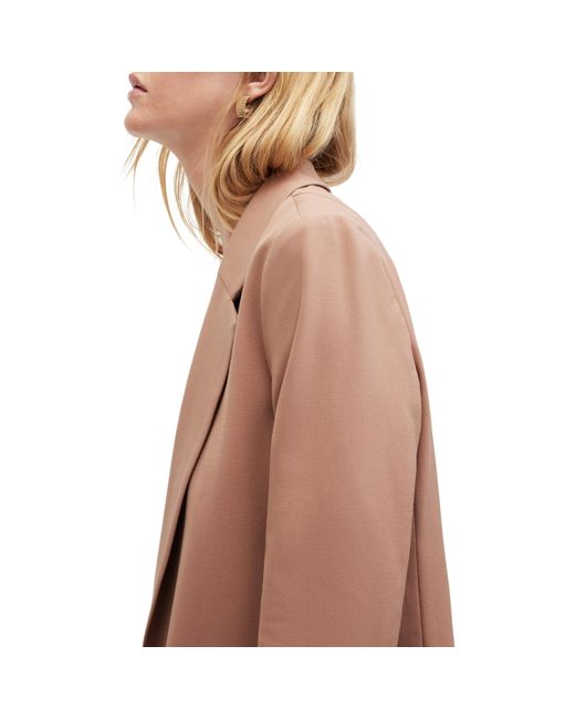 AllSaints Brown Aleida Tri-Fold Tailored Blazer