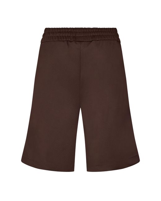 Palm Angels Brown Woven Tracksuit Shorts for men