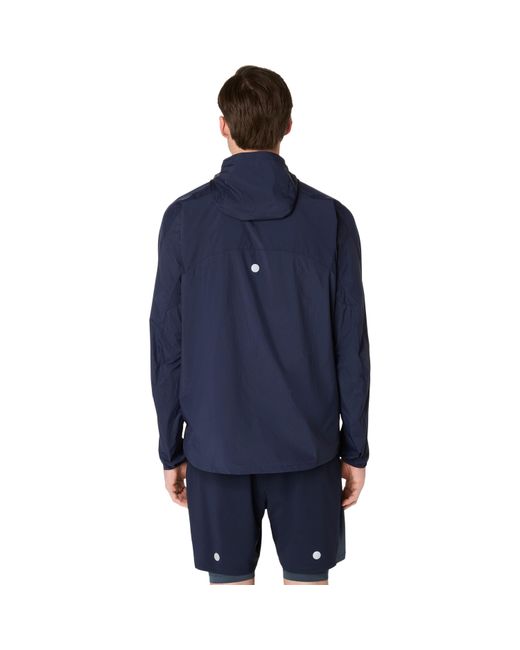 Asics Blue Road Packable Jacket Running for men