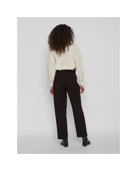 Vila Black Pleat Cigarette Trouser