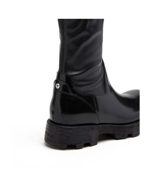 DIESEL Black Over The Knee Boots