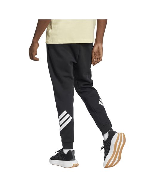 Adidas Black Closed Hem Fleece Joggers for men