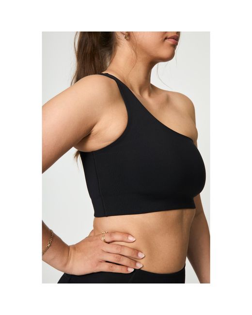GIRLFRIEND COLLECTIVE Blue One Shoulder Non Wired Low Impact Sports Bra