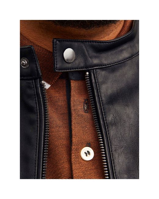 Jack & Jones Black Jack Dylan Pu Jacket Plus Size for men
