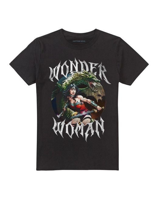Dc Comics Black Wonder Dragon Cover T-Shirt for men