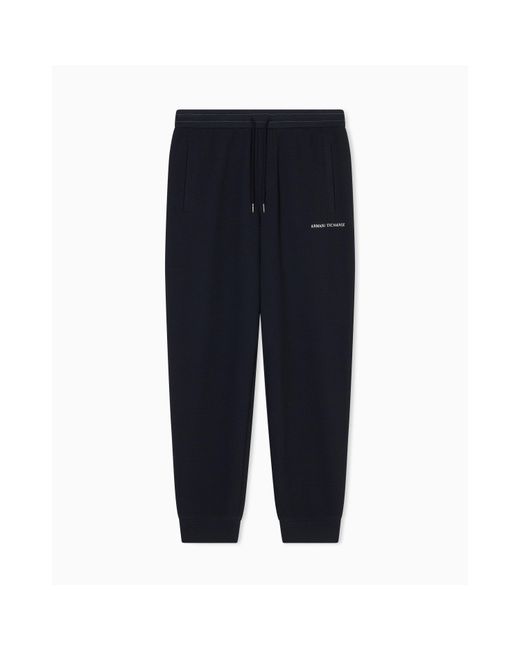 ARMANI EXCHANGE Blue Closed Hem Fleece Joggers for men