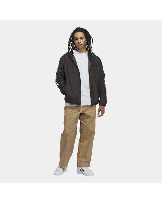 Adidas Originals Black Skateboarding Windbreaker Jacket for men