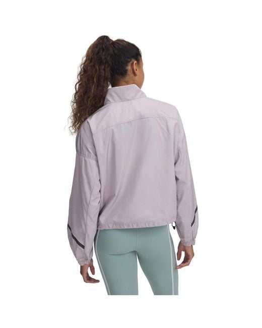 Under Armour Purple Woven Sheen Performance Training Jacket